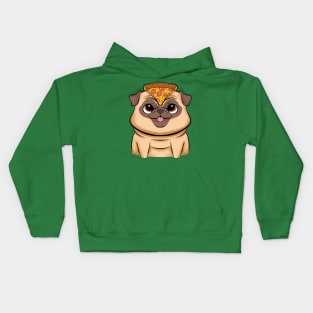 pug pizza funny dogs lovers pizza love Kids Hoodie